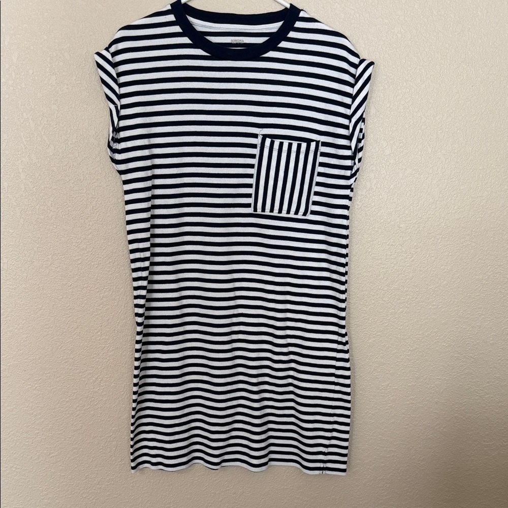 Sonoma Black and White Striped Mini Dress - Picture 4 of 7